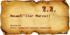Neumüller Marcell névjegykártya